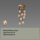 DecorBites™ Glass LED Chandelier for Ceiling Suspension in Postmodern Style
