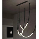 DecorBites™ Linear Creative Chandelier: Nordic Italian Designer Modern Lighting for Living Room Lobby