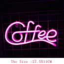 Coffee Neon Sign Luminous LED Sign for Cafe Bar Resturant USB Letter Neon Light Signs Wall Decor Beer Pub Bedroom Birthday Party
