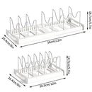 DecorBites™ Kitchen Organizer: Expandable Storage Rack for Cabinets with Drawer and Cutting Board Slot
