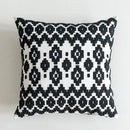 DecorBites™ Black White Embroidered Cushion Cover 45x45cm Sofa Bed Chair Home Decor