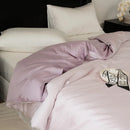 DecorBites™ Double Layer Satin Queen Duvet Set Smooth & Cool Luxury Quilt Cover Pillowcases