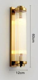 DecorBites™ Crystal Wall Sconce: Modern Living Room Bedside Light Fixture Glass Gold Luminaire