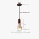 DecorBites™ LED Hanging Pendant Light Mid-Century Modern Yellow Travertine Wood Living Room