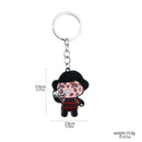 New Cartoon Anime Horror Killer Enamel Keychain Pendant Jack the Ripper Black Friday Keyring Cosplay Props Men Women Bag Jewelry