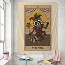 DecorBites™ Cute Raccoon Tarot Card Tapestries: Boho Mystery Art for Hippie Home Decor