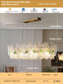 DecorBites™ Glass Dining Room Chandelier: Retro French Style for Living & Master Bedroom