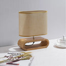 DecorBites™ Creative Nordic Wooden Table Lamp with LED Light and Linen Lampshade