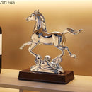 DecorBites™ Golden Horse Mascot Resin Statue Artwork for Aesthetic Room Decor
