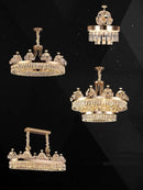 DecorBites™ Luxe Crystal Ceiling Chandelier - Elegant Home Decor Hanging Light for Living Room