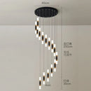 DecorBites™ Crystal LED Chandelier: Luxury Stair Lighting Fixture for Staircase, Minimalist Indoor Hangings