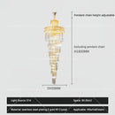 DecorBites™ Crystal Stair Long Chandelier - Simple Modern Design for Duplex Villa Living Room