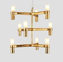 DecorBites™ Crown Major Chandelier G9 Luxury Foyer Chandelier, White Gold, Chrome Metal