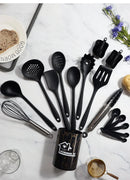 DecorBites™ 18Pcs Silicone Kitchen Utensils Turner Spatula Measuring Spoon Cooking Tool Set
