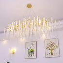 DecorBites™ Crystal Chandelier: Postmodern Luxury Pendant Light for Living Room, Bedroom, and Dining Room