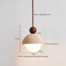 Minimalist bronze and wood led pendant lights bedroom glass lamp