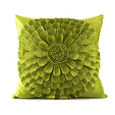 DecorBites™ 3D Velvet Flower Pillow Covers in Yellow Beige 45x45cm