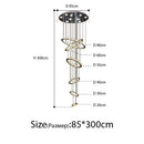 DecorBites™ Crystal Rings Chandelier: Modern Luxury Staircase Lighting Fixture