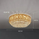Luxury cascading gold crystal led wall lamp living room lighting