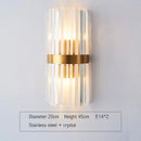 DecorBites™ Gold Crystal Wall Lights: Modern LED Sconce for Bedroom, Living Room & Bathroom