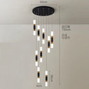 DecorBites™ Crystal LED Chandelier: Luxury Stair Lighting Fixture for Staircase, Minimalist Indoor Hangings