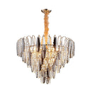 DecorBites™ Gold Crystal Chandelier Lighting for Living Room