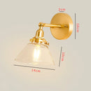 DecorBites™ Clear Glass LED Mirror Light Pull Chain Copper E14 Wall Lamp