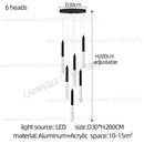 DecorBites™ Cylindrical Chandelier: Modern Nordic Indoor Lighting for Living Room, Staircase & Ceiling