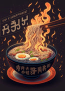 DecorBites™ Japanese Food Neon Posters Canvas Painting for Home Kitchen Decor