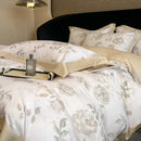 DecorBites™ Eucalyptus Fiber Flowers Bedding Set: Duvet Cover, Bed Sheet, Pillowcase - 4Pcs