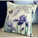 DecorBites™ Iris Flowers Butterfly Purple Watercolor Pillow Case 45x45cm
