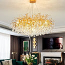 DecorBites™ Crystal LED Living Room Chandelier, Modern Luxury Water Drop Pendant Lamp