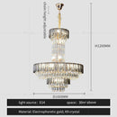 DecorBites™ Crystal Chandelier: Postmodern Multi-layer Luxury for Villa, Hotel Lobby, and Living Room