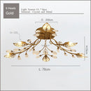 DecorBites™ Crystal Ceiling Chandelier LED Fixture Lights for Living Room Bedroom by Samsarah Lighting