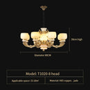 DecorBites™ All Copper Jade Chinese Chandelier: Modern & Simple Living Room Lighting