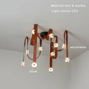 DecorBites™ Designer Belt Marble Pendant Lights: Luxury Dimmable Fixture for Villa Duplex