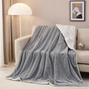 DecorBites™ Cozy Sherpa Twin Blanket - Reversible Fleece and Velvet Plush Warm Winter Bed Throw