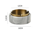 DecorBites™ Gold Plated Marble Texture Ashtray - Smoking Accessories Weed Tray
