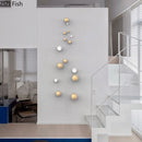 DecorBites™ Gold Ball Wall Hanging Ornaments Spherical Crafts Room Decor Display Pendants