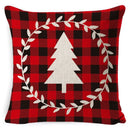 DecorBites™ Elk Print Linen Pillowcase: Festive Christmas Cushion Cover for Sofa - 2023 New Year Decor