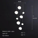 DecorBites™ Glass Ball LED Pendant Lights for Home Decor, Living/Dining Room, Bar, & Stairs