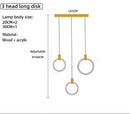 DecorBites™ LED Wooden Staircase Chandelier Ceiling Lights - Modern Hanging Pendant Lamps