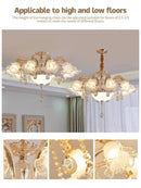 DecorBites™ Crystal Ceiling Chandelier for Modern Luxury Living Room & Hotel Lobby
