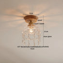 DecorBites™ Glass Wood LED Ceiling Light Modern Ceiling Lamp