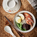 DecorBites™ Japanese Style Ramen Bowl with Lid | Ceramic Noodle Bowl for Soup, Rice, Porridge