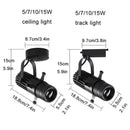 DecorBites™ Adjustable LED Track Spotlights for Art Gallery Church Museum, Square Shape
