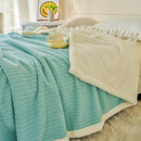 DecorBites™ Cozy Faux Rabbit Fur Blanket, Soft Fluffy Quilt for Single, Anti-Static Warm Throw