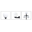 DecorBites™ Acrylic Round Globe Lamp Shade for Outdoor Post Pillar Lawn Lighting