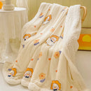 DecorBites™ Cozy Milk Velvet Cartoon Blanket for Single Bed, Student Dorm: Spring & Autumn Blanket