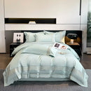 DecorBites™ 100s Egyptian Cotton Embroidery King Queen Bedding Set with Duvet Cover